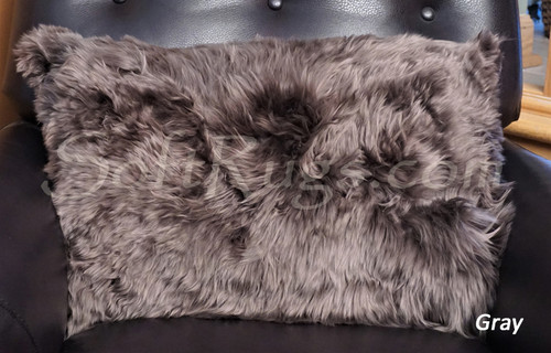 16 x 24 Suri Alpaca Fur Pillow in Cool Gray (Out of Stock)