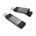 iKlips Duo Apple Lightning and USB 3.1 Flash drive - backup, playback video, audio and more - iPhone or iPad, 32GB, Grey