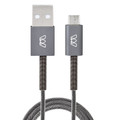 MOS Spring Charge and Sync Micro USB Cable - Aluminium heads and woven cable - 182 cm