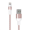 Adam Elements Peak 120B Charge and Sync Lightning cable, woven nylon and aluminium heads, 1.2 metres, Rose Gold