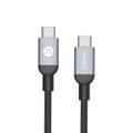 Adam Elements CASA B200 USB Type-C to USB Type-C cable, woven nylon and aluminium shell, 2 metres, Grey