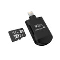 Adam Elements iKlips miReader 4K - Apple Lightning and Micro SD card reader - supports 4K video, 64GB micro USB included
