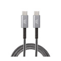 MOS Spring USB Type-C, USB-C Cable - Aluminium heads and woven jacket - 3 feet/91 cms
