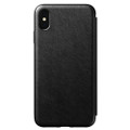 Nomad Horween Leather Rugged Folio Wallet case - genuine leather - iPhone XS Max, Black
