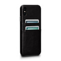 Sena Deen Snap-on Leather Wallet case with card pockets, iPhone XS Max - Black