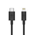 Belkin Boost Charge - USB-C charge and sync cable with lightning connector - 1.2 metres, Black