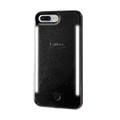 LuMee Duo - protective case with front and back facing lights - for the perfect selfie or video - iPhone 6, 7 , 8 Plus, Black Glitter