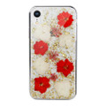 Switcheasy Flash protection case with real flower Elements - iPhone XR - Florid Red