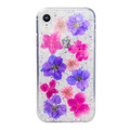 Switcheasy Flash protection case with real flower Elements - iPhone XR - Violet Purple
