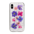 Switcheasy Flash protection case with real flower Elements - iPhone XS Max - Violet Purple