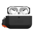 UAG Urban Armor Gear - Soft Touch Silicone protection case for Apple AirPods Pro, Black/Orange