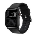 Nomad Active Strap Pro Waterproo Leather for Apple Watch 42/44/45/49mm, Black with Black hardware