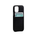 Sena Snap On Wallet Case - genuine leather case with card pockets - iPhone 12 Mini, Black