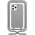 Woodcessories - BioCase Necklace - non toxic bio-degradable case with necklace/crossbody strap - iPhone 12 and 12 Pro, Grey