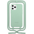 Woodcessories - BioCase Necklace - non toxic bio-degradable case with necklace/crossbody strap - iPhone 12 and 12 Pro, Mint Green