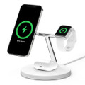 Belkin - 3-in-1 Wireless Charger with MagSafe for iPhone, Apple Watch, AirPods - White