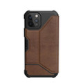 UAG Urban Armor Gear - Metropolis Series Folio Wallet Case - Leather - iPhone 12 and 12 Pro, Brown