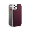 Twelve South - SurfacePad minimalist thin genuine leather case/cover for iPhone 12 and 12 Pro, Plum