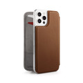 Twelve South - SurfacePad minimalist thin genuine leather case/cover for iPhone 12 Pro Max, Cognac