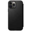 Nomad Modern Folio Case - genuine Horween Leather  with card and cash storage - iPhone 13 Pro Max, Black