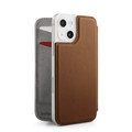 Twelve South - SurfacePad minimalist thin genuine leather case/cover for iPhone 13, Cognac