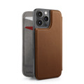 Twelve South - SurfacePad minimalist thin genuine leather case/cover for iPhone 13 Pro, Cognac