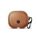 Twelve South AirSnap - genuine leather protection case for Apple AirPods (3rd Gen), Cognac