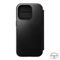 Nomad Modern Folio Case -  Horween Leather  with card and cash storage - iPhone 14 Pro, Black