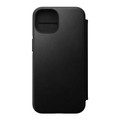 Nomad Modern Leather Folio Case -  with card and cash storage - iPhone 14 Pro, Black