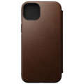 Nomad Modern Leather Folio Case -  with card and cash storage - iPhone 14 Pro Max, Brown