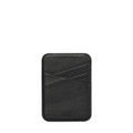 Sena Magnetic Wallet Back - card storage - genuine leather - for iPhone 14 Series, Black 