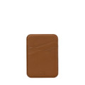 Sena Magnetic Wallet Back - card storage - genuine leather - for iPhone 14 Series, Tan