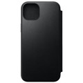 Nomad Modern Leather Folio Case -  with card and cash storage - iPhone 15 Plus, Black
