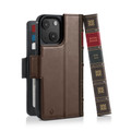 Twelve South BookBook - Leather Wallet Case - iPhone 15 Plus, Brown