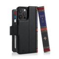 Twelve South BookBook - Leather Wallet Case - iPhone 15 Pro Max, Black