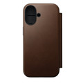 Nomad Modern Leather Folio Case - iPhone 17, Brown