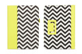 Griffin Folio folding case with stand - unique Zig Zag pattern, Black and Yellow - iPad Mini