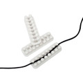 Cablox - cable organiser with adhesive backing - suitable for thin and thicker cables - Small, White