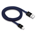 Just Mobile AluCable Flat - premium lightning connector cable with aluminium connectors, 1.2 metres - Blue/Black