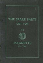 MG Magnette (NA Type) 1934 to 1936 - Service Parts List