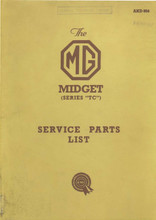 MG TC 1945 to 1949 - Service Parts List