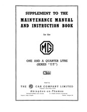 One-and-a-Quarter-Litre Series YT 1948 to 1950 - Maintenance Manual Supplement (YTsupplement)