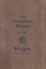 MG Midget P & PB Series (1934 to 1936) - Instruction Manual
