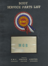 MGB & MGB GT 1962 to 1969 - Body Service Parts List