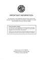MGF 1995 to 2001 - Owner's Handbook Supplement (export)