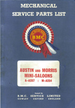 Mini Saloon Mk I 1959 to 1967 - Mechanical Service Parts List