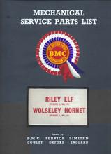 Riley Elf, Wolseley Hornet Mk I, Mk II 1961 to 1967 - Mechanical Service Parts List