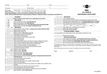 Mini 1996 to 2000 - Maintenance Check Sheet
