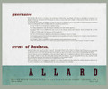 Sales Brochure - 1949 Allard (1949 Allard)