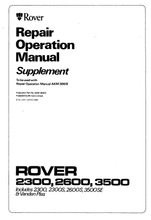 Rover 2300, 2600, 3500 1976 to 1981 - Repair Operation Manual Supplements